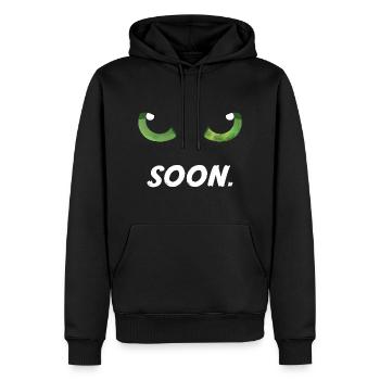Katzenaugen bald grün - Männer Premium Bio Hoodie - Schwarz - Vorne - Nico (187cm)