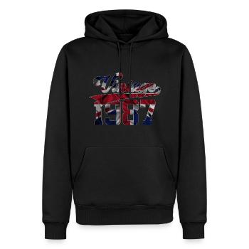 39E ANNIVERSAIRE VINTAGE 1987 - Sweat à capuche Premium bio Homme - noir - Devant - Nico (187cm)