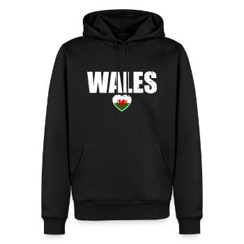 Wales Walisische Flagge Waliser - Männer Premium Bio Hoodie - Schwarz - Vorne - Nico (187cm)