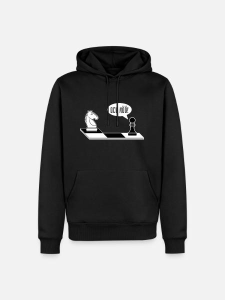Och Nöö Lustiges Schach Spieler Schach - Männer Premium Bio Hoodie - Schwarz