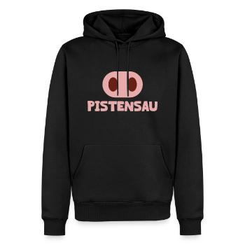 Pistensau für Après-Ski Partys - Männer Premium Bio Hoodie - Schwarz - Vorne - Nico (187cm)
