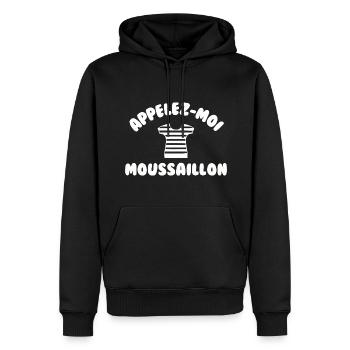 Appelez moi moussaillon - Sweat à capuche Premium bio Homme - noir - Devant - Nico (187cm)