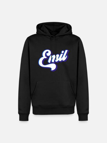 Emil | Couleurs changeantes - Sweat à capuche Premium bio Homme - noir