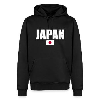 Japan Japanische Flagge Japaner - Männer Premium Bio Hoodie - Schwarz - Vorne - Nico (187cm)