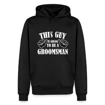 Ce gars va être un palefrenier - Sweat à capuche Premium bio Homme - noir - Devant - Nico (187cm)
