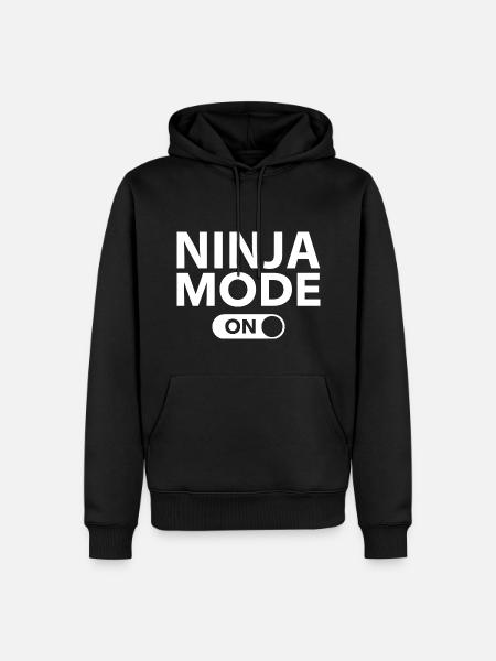 Mode Ninja activé - Sweat à capuche Premium bio Homme - noir