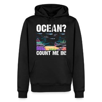 Zooologiste de l’océan Biologiste marin Biologie marine Biologie marine - Sweat à capuche Premium bio Homme - noir - Devant - Nico (187cm)