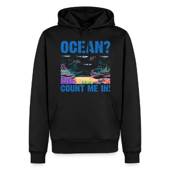 Zooologiste de l’océan Biologiste marin Biologie marine Biologie marine - Sweat à capuche Premium bio Homme - noir - Devant - Nico (187cm)