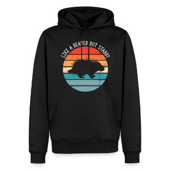 Stachelschweine Designs für Tierliebhaber Nagetier - Männer Premium Bio Hoodie - Schwarz - Vorne - Nico (187cm)