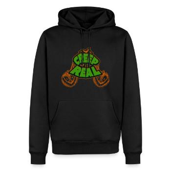 Creep it real Halloween Design Creepy Horror FUN - Men’s Premium Organic Hoodie - black - Front - Nico (187cm)