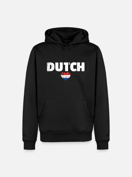 Nederlands Nederland Nederlandse vlag Nederland - Mannen Premium Bio hoodie - zwart