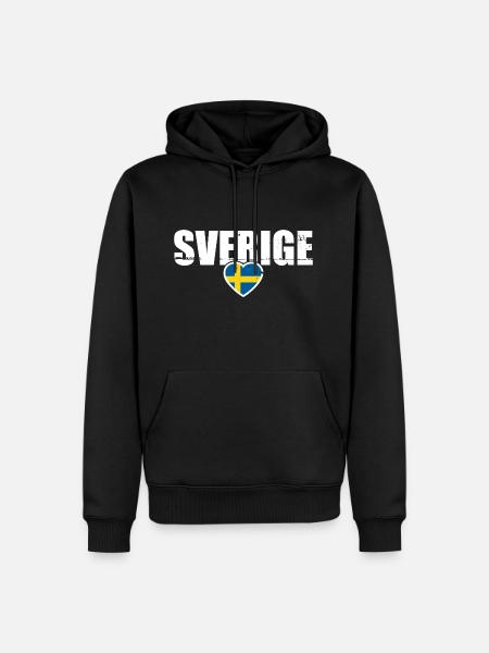 Sverige Sweden Vintage Swedish Flag Sweden - Men’s Premium Organic Hoodie - black