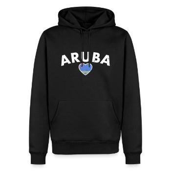 Aruba Aruba Drapeau Fier Aruban - Sweat à capuche Premium bio Homme - noir - Devant - Nico (187cm)