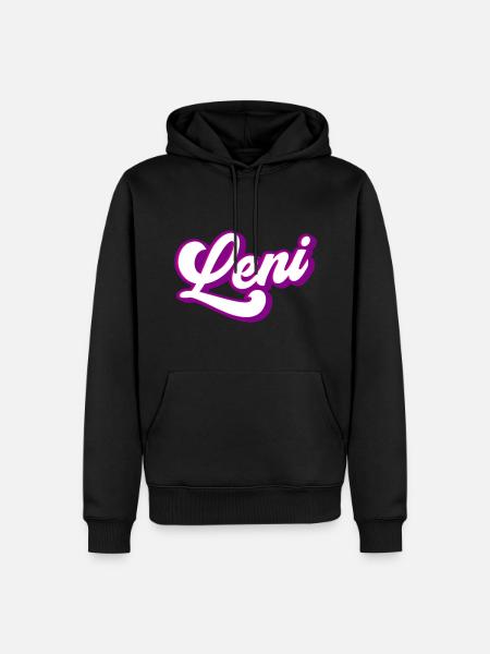 Leni | Farben änderbar - Männer Premium Bio Hoodie - Schwarz
