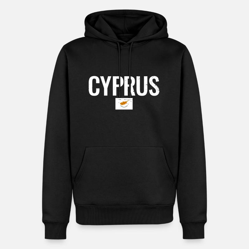 Chypre Drapeau chypriote Chypriote - Sweat à capuche Premium bio Homme - noir