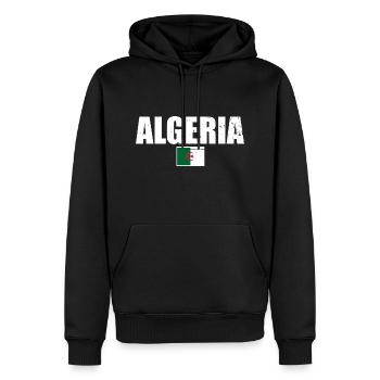 Algeria Algerien Algerische Flagge - Männer Premium Bio Hoodie - Schwarz - Vorne - Nico (187cm)