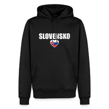 Slovensko Slowakei Slowakische Flagge Slowake - Männer Premium Bio Hoodie - Schwarz - Vorne - Nico (187cm)