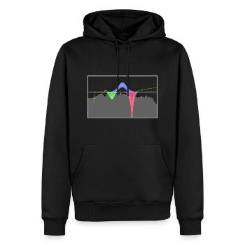 EQ EQUALIZER STUDIO PRODUCER - Männer Premium Bio Hoodie - Schwarz - Vorne - Nico (187cm)