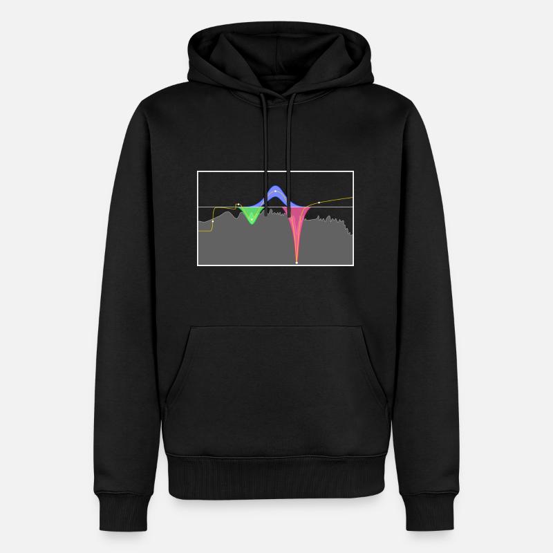 EQ EQUALIZER STUDIO PRODUCER - Männer Premium Bio Hoodie - Schwarz