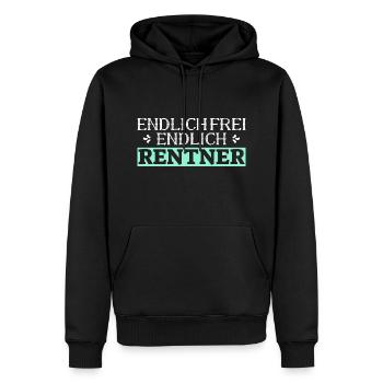 Endlich Frei Endlich Rentner Lustiges Renten - Männer Premium Bio Hoodie - Schwarz - Vorne - Nico (187cm)