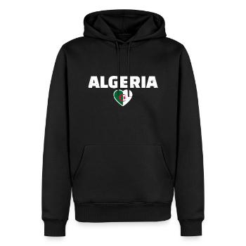 Algeria Algerien Algerische Flagge - Männer Premium Bio Hoodie - Schwarz - Vorne - Nico (187cm)