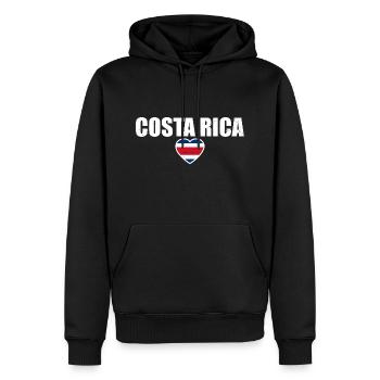 Costa Rica Drapeau du Costa Rica Costariciens - Sweat à capuche Premium bio Homme - noir - Devant - Nico (187cm)