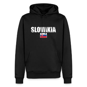 Slovakia Slowakei Slowakische Flagge Slowake - Männer Premium Bio Hoodie - Schwarz - Vorne - Nico (187cm)