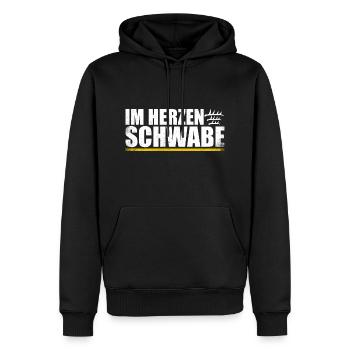 Im Herzen Schwabe Stolze Schwaben Vintage - Männer Premium Bio Hoodie - Schwarz - Vorne - Nico (187cm)