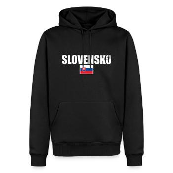 Slovensko Slowakei Slowakische Flagge Slowake - Männer Premium Bio Hoodie - Schwarz - Vorne - Nico (187cm)