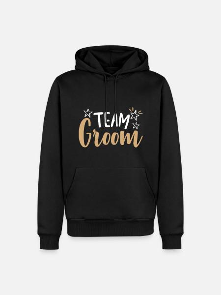 Team Bräutigam - Männer Premium Bio Hoodie - Schwarz
