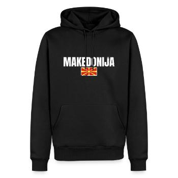 Makedonija Nordmazedonien Mazedonisch Mazedonier - Männer Premium Bio Hoodie - Schwarz - Vorne - Nico (187cm)
