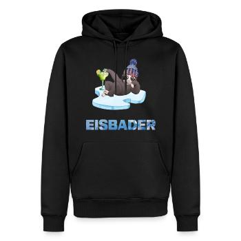 eisbaden winterbader cool icebath kälteresistent - Männer Premium Bio Hoodie - Schwarz - Vorne - Nico (187cm)