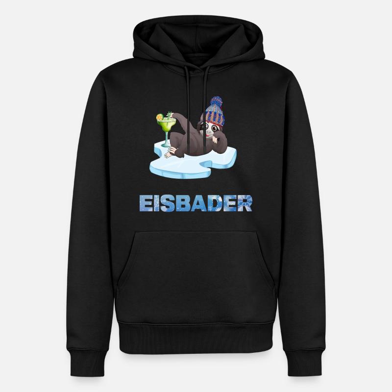 eisbaden winterbader cool icebath kälteresistent - Männer Premium Bio Hoodie - Schwarz