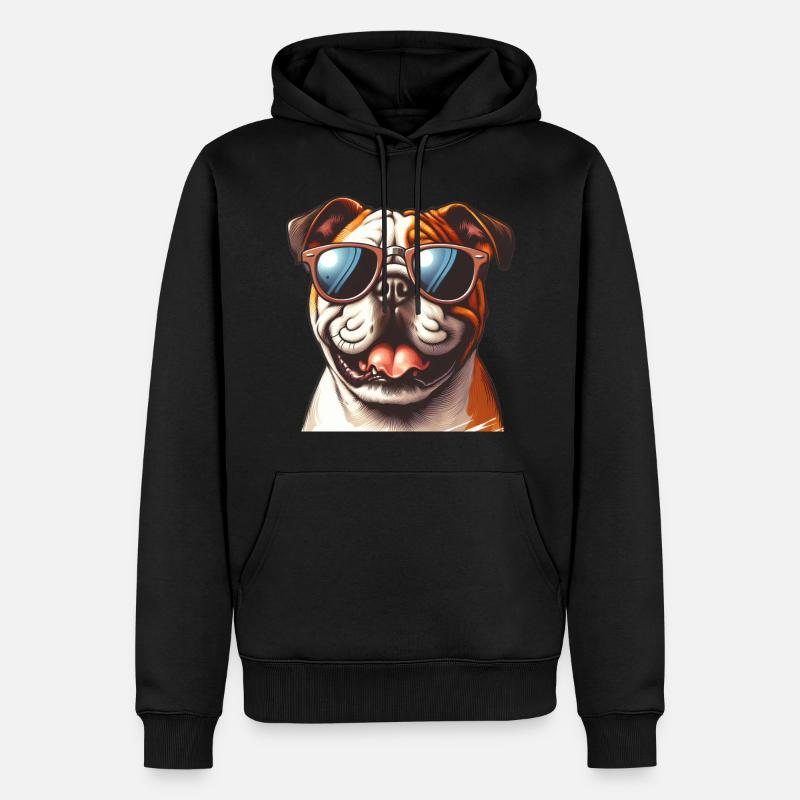 Bouledogue mignon Le modèle - Sweat à capuche Premium bio Homme - noir