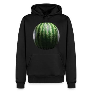 Wassermelone Obst Geschenk - Männer Premium Bio Hoodie - Schwarz - Vorne - Nico (187cm)