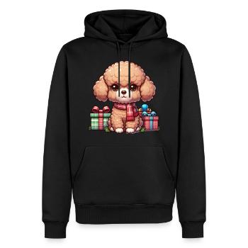 Toy Poodle Christmas Cute Family Kids Santa Claus - Men’s Premium Organic Hoodie - black - Front - Nico (187cm)