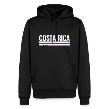 Costa Rica Drapeau du Costa Rica Costariciens - Sweat à capuche Premium bio Homme - noir - Devant - Nico (187cm)