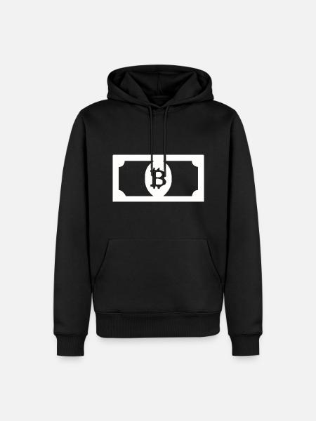 Bitcoin-Dollar - Männer Premium Bio Hoodie - Schwarz