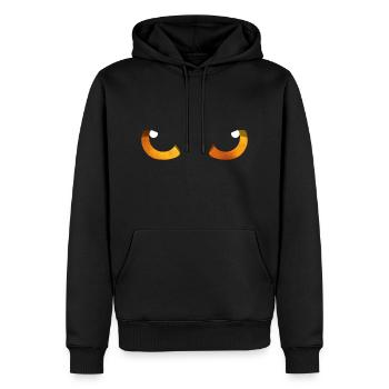 Katzenaugen Orange - Männer Premium Bio Hoodie - Schwarz - Vorne - Nico (187cm)