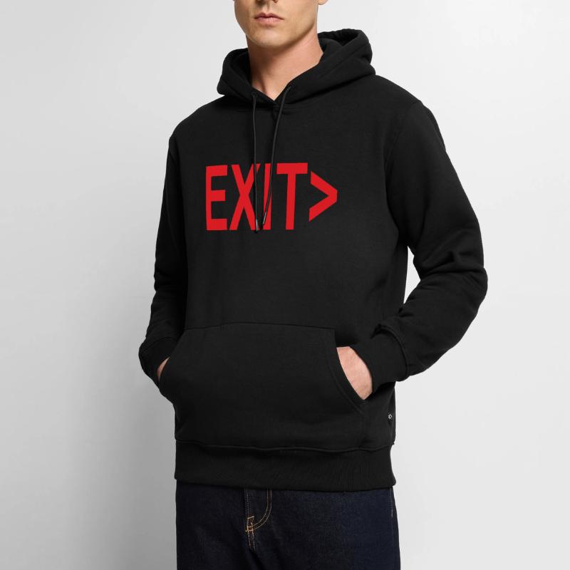 Exit / Exit / Emergency Exit Men’s Premium Organic Hoodie