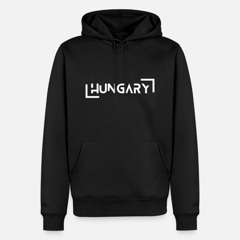 Hungary Ungarn - Männer Premium Bio Hoodie - Schwarz