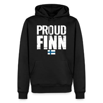 Proud Finn Finnland Finnische Flagge Finne - Männer Premium Bio Hoodie - Schwarz - Vorne - Nico (187cm)