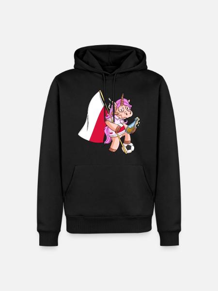 Polen Party Einhorn - Männer Premium Bio Hoodie - Schwarz