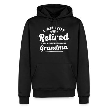 Ich bin eine professionelle Großmutter - Männer Premium Bio Hoodie - Schwarz - Vorne - Nico (187cm)