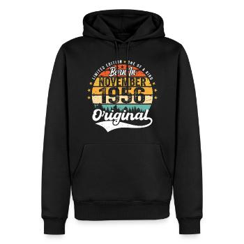 Legendär seit November 1956 - 1956 - Männer Premium Bio Hoodie - Schwarz - Vorne - Nico (187cm)