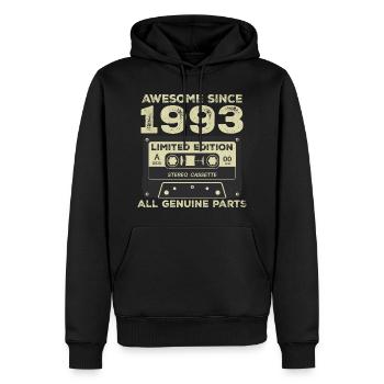 1993 Geburtstag geboren im Jahr 1993 Vintage Retro - Männer Premium Bio Hoodie - Schwarz - Vorne - Nico (187cm)