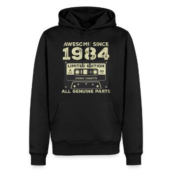1984 Geburtstag geboren im Jahr 1984 Vintage Retro - Männer Premium Bio Hoodie - Schwarz - Vorne - Nico (187cm)