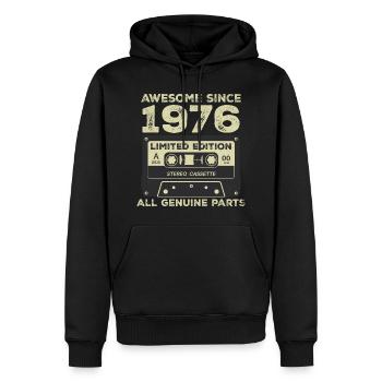 1976 Geburtstag geboren im Jahr 1976 Vintage Retro - Männer Premium Bio Hoodie - Schwarz - Vorne - Nico (187cm)
