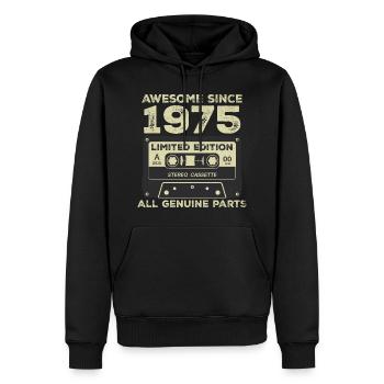 1975 Geburtstag geboren im Jahr 1975 Vintage Retro - Männer Premium Bio Hoodie - Schwarz - Vorne - Nico (187cm)
