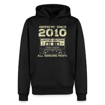 2010 Geburtstag geboren im Jahr 2010 Vintage Retro - Männer Premium Bio Hoodie - Schwarz - Vorne - Nico (187cm)